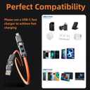 SWLIFL USB C to C Cable 5ft Chubby Silicone 4 in 1 USB C Charging Cable with LED Display and EVA Case Type C Fast Charging Cord & Data Sync,for Phone17 16 15 14 13 12Mac,Galaxy S25 S24 S23 S22