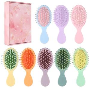 8 Pcs Mini Hair Brush for Girls,Colorful Small Hair Brush Pocket Travel Mini Hair Wet Brush Makeup Party Favors for Home,Bridesmaid,Birthday,Christmas