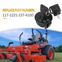 Hoypeyfiy 5 Terminal 3 Position Ignition Switch with 2 Keys, Replacement for Exmark Lazer Z, Next Lazer Z, Quest, Toro Z Master, TimeCutter ZS SS Series, Titan, Replaces 117-2221 137-4100