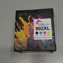 902XL Cartridges Replacement for HP 902 XL Ink Cartridges Work for 6963 6964 6978 6970 6960 6975 6962 6968 6954 6951 6956 6961 6958 6950 Printers T0A39AN 4-Pack Cyan Magenta Yellow Black