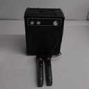 Karaoke Machine, Portable Bluetooth Karaoke Speaker with 2 Wireless Microphones, PA System for Adults Kids with LED Lights & Echo Adjustment, Supports TWS/TF/USB/AUX for Home Party, Black 