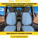 LINGVIDO Car Seat Covers Full Set (5 Seats) - Premium Perforated Nappa Leather, Waterproof Shield, Omni-Adapt Fit SUVs Sedans, Ultimate Family & Pet Protection