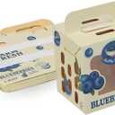 1 Pint Paper Berry Baskets  Food-Grade Produce Containers for Blueberries  Vented, Eco-Friendly, FSC-Certified Blueberry Storage Gift Boxes for Farmers Market & Home Use (Pack of 8)