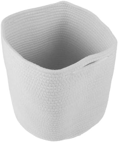 Cabilock Woven Storage Basket for Organizing Sundries Rustic Multi-use Organizer for Home Office Nursery and Stylish for Books Toys and Clothes