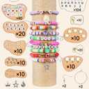 BestNow Clay Beads Bracelet Making Kit 5000 Pcs Friendship Bracelet Kits Flat Beads for Jewelry Making Polymer Heishi Beads Set for Bracelet Necklace DIY Crafts Gift for Girls Ages 6-12 (20 Colors + Black Letter Beads)