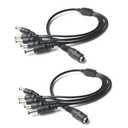 2 Pack DC Power Splitter Cable 1 to 5 Way Wire Adapter 5V 12V 5.5X 2.1mm Connector Plug for Laser Diode Supply LED Strip Lights Security System Multi CCTV Cameras