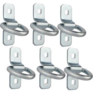 Cavo 10 PCS 3/8" Stainless Steel D-Ring Tie Down Anchors, 6000 lbs Heavy Duty Lashing Rings Kit for Trailer Pickup Van ATV SUV RV Boat Motorcycle, Cargo Surface Mount Hooks, Trucks Bed Anchors