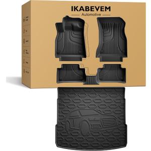 Original Floor Mats & Cargo Liner Fit for 2018-2025 Audi Q5/SQ5 (Include Sportback) - Custom Fit TPE Floor Liners for Q5/SQ5 1st & 2nd Row & Trunk Mat Full Set Car Mats, Black