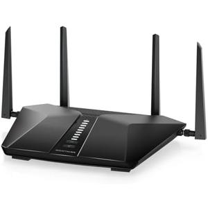NETGEAR Nighthawk 6-Stream Dual-Band WiFi 6 Router (RAX54S) – Security Features, AX5400 Wireless Speed, Up to 5.4 Gbps, Covers up to 2,500 sq. ft., 25 Devices - 1-Year Armor Subscription Included