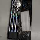 Soft Tip Darts Set for Electronic Dart Board 18/22g Plastic Tip Darts Set with Brass Barrels & Aluminum Shafts, 6 Flights 3 Spare Plastic Dart Shaft 20 Soft Tips Portable Case (22g-Silver & Black)