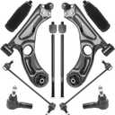 Front Suspension Kit Lower Control Arm Fit for 2012-2020 Chevy Sonic | 2 Lower Control Arm w/Ball Joint 2 Sway Bar Link 4 Outer & Inner Tie Rod End (# K622426 K622428 K750630 EV800936 ES800929)