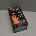 TitanFlex Heavy Duty Orange Industrial Nitrile Gloves with Raised Diamond Texture, Latex Free (Medium, 8mil (100ct))