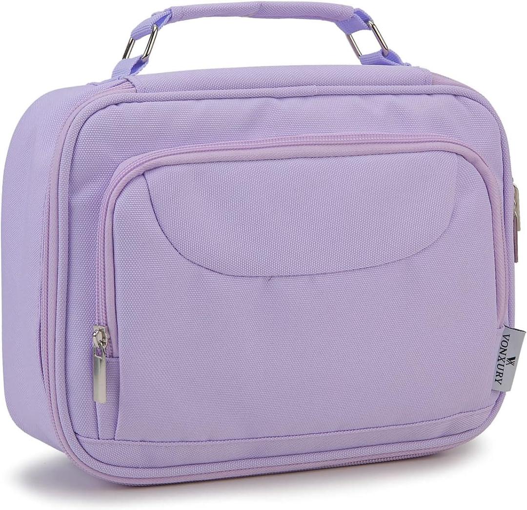 Large Pen Pencil Case,VONXURY High Capacity Art Colored Pencil Pouch Portable Stationery Organizer With 2 Detachable Layers 54 Slots Multiple Zipper Pockets for School Office College (Light Purple)