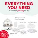 Dash Deluxe Egg Cooker - Boiler, Poacher & Steamer - Includes Measuring & Recipe Guide - Dishwasher Safe - BPA Free - Holds 12 Eggs, White