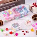 SATINIOR 48 Packs Clear Small Plastic Containers Transparent Storage Box with Hinged Lid for Small Items Crafts Jewelry (1.37 x 1.37 x 0.7 Inches)