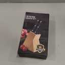 Steak Knives, 7 Pieces Steak Knife Set with Block, High Carbon Stainless Steel, Serrated Silverware Set, Black