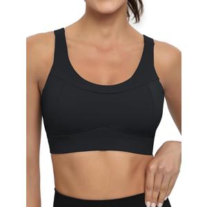 2XL - RUNNING GIRL High Impact Sports Bras for Women,Racerback Running Bra Workout Crop Tank Tops Longline Sports Bra Push up - 2XL