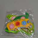 3PC Fidget Popper Sensory Toys Airplane Travel Activities for Toddlers Goodie Bags Pop it Fidget Toys for 12+ Month Babies 1 2 3 Year Old Girls Boys Valentine Gift Easter Basket Stuffer Gift