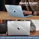 Soonjet Compatible with MacBook Air 13 inch Case, Crystal Clear Shell, Fits 2026-2022 M5/M4/M3/M2,A3449 A3240 A3113 A2681, Color-Matched Transparent Design for MacBook Air 13.6 inch