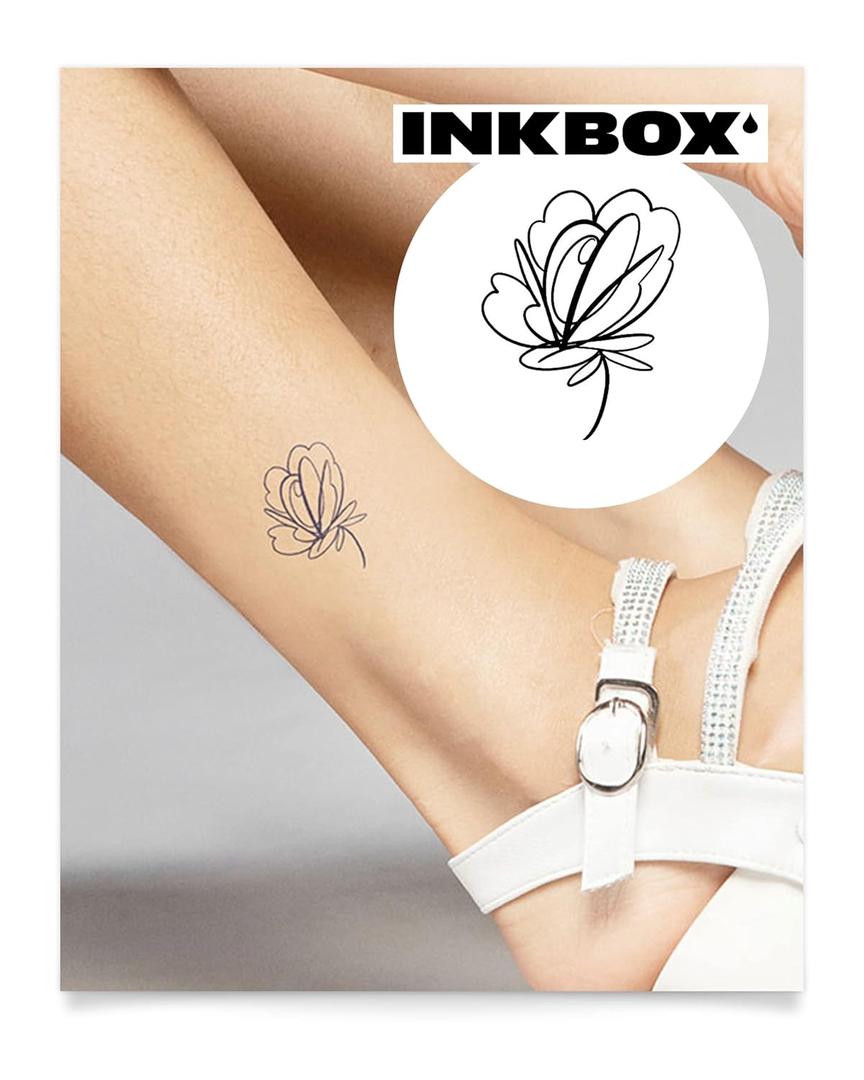 Inkbox Temporary Tattoos, Semi-Permanent Tattoo, One Premium Easy Long Lasting, Water-Resistant Temp Tattoo with For Now Ink - Lasts 1-2 Weeks, Reverent, 2 x 2 in