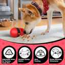 BABORUI 2 in 1 Dog Treat Toy, Bully Stick Holder & Interactive Treat Dispensing Toys to Keep Them Busy, Adjustable Dog Chew Bones Holder Puzzle Feeder for Puppy/Small/Medium/Large Dogs (Red)