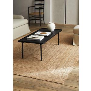 FRELISH DECOR Handwoven Jute Area Rug - 4x6 Feet Natural Yarn - Rustic Vintage Beige Braided Reversible Rectangular Rugs for Bedroom - Kitchen - Living Room - Farmhouse (4' x 6')