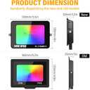 RIGIDON 4 Pack 30W LED Flood Light Outdoor, 16 Colour Changing IP66 Waterproof RGB Flood Lights with Remote Control for Garden, Yards, Stage, House Landscape Lighting