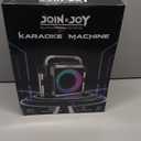 Portable Karaoke Machine, with Wireless Microphones, Bluetooth Party Speaker with LED Lights, Loud Subwoofer, USB/AUX, Outdoor Karaoke Speaker for Adults & Kids, Matte Silver