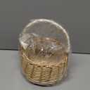 Woven Flower Basket Flower Girl Basket Wicker Basket Candy Gift Basket for Wedding Birthday Party Favor - Size S