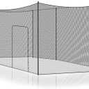 Syhood Baseball Batting Cage Net Heavy Duty Cricket Softball Hitting Practice Net Portable Pitching Cage, Training Sports Barrier Screen for Backyard Outdoor (Frame Not Included)