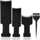 Mudder 4 Pcs Balayage Highlighting Board and Brush Kit 1 Hair Dye Brush and 3 Balayage Highlighting Board with Teeth Black Hair Dye Comb for Women Hairstylist Accessories