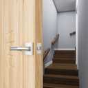 HOSOM 6 Pack Passage Door Lever for Closet Hall Heavy Duty Door Handle with Square Plate Left or Right Handing Levers Door Handles Interior No Locking Matte Black