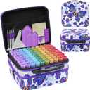 ZORETCO Diamond Painting Storage Case,240 Slots Diamond Art Kits with Accessories for Craft Jewelry Beads Organizer Boxes (Butterfly)