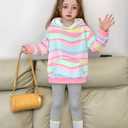 BAVADER Toddler Girl Clothes 4t 3t Girl Clothes 3t Girls Clothes 4t Cute Toddler Girls Clothes Little Girls' 2 Piece Outfits with Pocket Long Sleeve Hoodie Top Sweatpants Fall Winter Spring Pink Waves