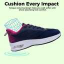 PERSOUL Wide Toe Box Shoes Women Arch Support Walking Sneakers Comfoty Orthotic Tennis Running Shoes for Plantar Fasciitis Bunions GreyPink US 10