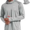 baleaf Men's Sun Protection Hoodie Shirt UPF 50+ Long Sleeve UV SPF T-Shirts Rash Guard Fishing Swimming Lightweight  XL