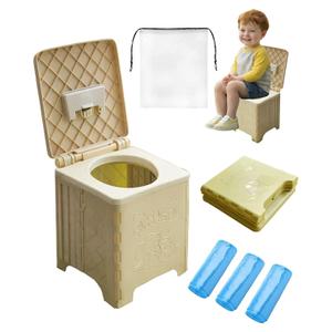 SunnySmile Portable Toddler Potty,Car Potty for Toddler,Travel Toilet,with Travel Bag and 45 Liners,for Toddler Travel, Camping, Foldable, Indoor/Outdoor Use