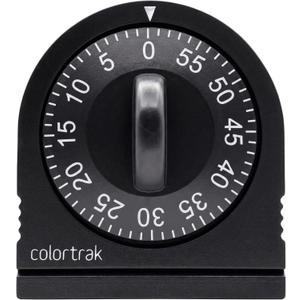 60 Minute Wind Up Timer, Visual Mechanical Timer, from 0 to 60 Minutes, for Kitchen, Hair Color Processing, Tanning Time, Kids' Home and Classroom Activities or Timeouts, Black