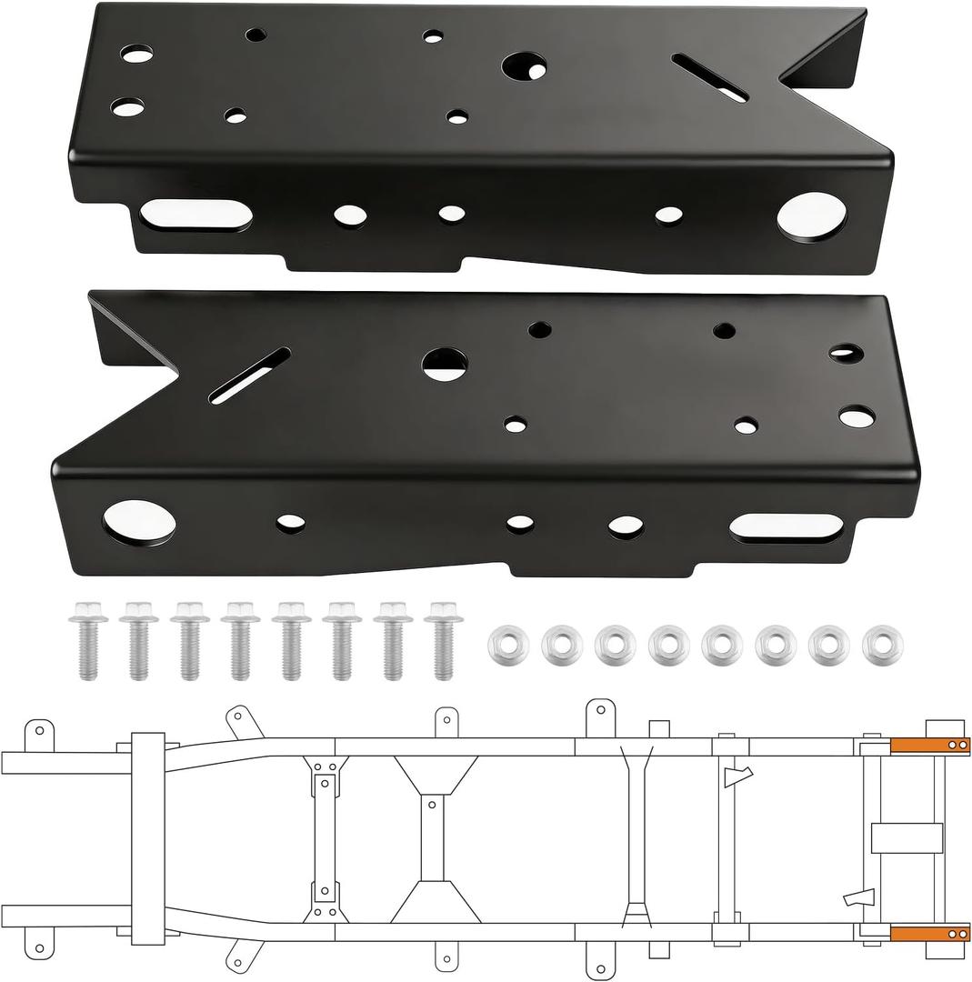 maXpeedingrods 2 Pcs Rear Frame Rust Repair Kit for 1999-2014 Chevy GMC | for Silverado Sierra 1500 Short Bed, Heavy-Duty Steel