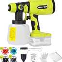 Cordless HVLP Paint Sprayer Compatible with Ryobi 18V ONE+ Battery 200W High Power Handheld Spray Gun with 4 Copper Nozzles 3 Spray Patterns 1000ML Container(Battery not Included)