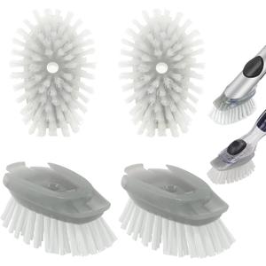 4 Pack Dish Brush Refills, Dish Brush Replacement Head for OXO Steel Soap Dispensing Dish Brush