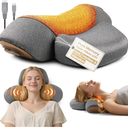 3-in-1 Neck Massager Pillow, Neck Massager for Pain Relief Deep Tissue, Massage Pillow with Heat, Vibration & Airbag Traction, 3D Ergonomic Cervical Hump Corrector Massage for Home Office