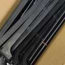 LANTEFUL 4 Tier Shoe Rack for Closet Shoe Organizer with 5 Hooks, Long Shoe Shelf Storage for Shoe and Boot Stackable Free Standing Shoe Rack for Entryway, Garage, Small Spaces, Dorm, Black