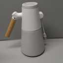 Electric Plant Mister with 180 Adjustable Long Nozzle, 2 Spray Modes, Battery Operated Garden Sprayer for Indoor Outdoor Plants  Minimalist White Design with Wood Grain Handle