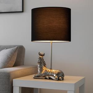 2 x Zebra-Shaped Home Decor Table Lamp with Fabric Shade, E26 Bulb Compatible, Ideal for Bedroom, Living Room, Entryway and More, Best Gift for Mom