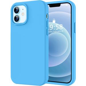 LOVE 3000 Designed for iPhone 12 Case/iPhone 12 Pro Case, Premium Silicone with [Soft Anti-Scratch Microfiber Lining] Shockproof Protective Phone Case for Men Women Girls 6.1", Blue