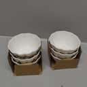 DOWAN Ramekins 4 oz, Creme Brulee Ramekins, Ramiken Oven Safe for Baking, Souffle Dishes Custard Cups, Porcelain Small Dipping Sauces Charcuterie Dessert Bowls, Ceramic Pudding Cups, Set of 6, Soft White