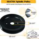 60 Inch Mower Deck Rebuild Kit Includes 3 Pack 607418 Spindle Assembly 604704 Spindle Pulley 604711 Belt and 793794 Blade Replaces 601804 Spindle Assembly
