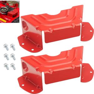 2 Set 783-06424A-0638 Deck Spindle Pulley Belt Guard Cover Compatible with MTD, Troy-Bilt, Craftsman Riding Lawn Mowers & Tractors with 42" and 46" Decks (Red)