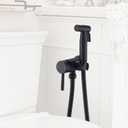 Chomely Warm Water Handheld Bidet Sprayer for Toilet, Mounted on Bathroom Vanity, Cloth Diaper Jet Sprayer Attachment for Feminine Wash, Muslim, Ducha para Toilet, Pet Shower, Matte Black